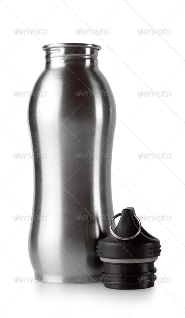 Steel jar with lid Stock Photo by Alexlukin PhotoDune